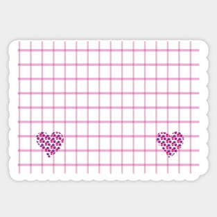 love purple pink hearts Sticker